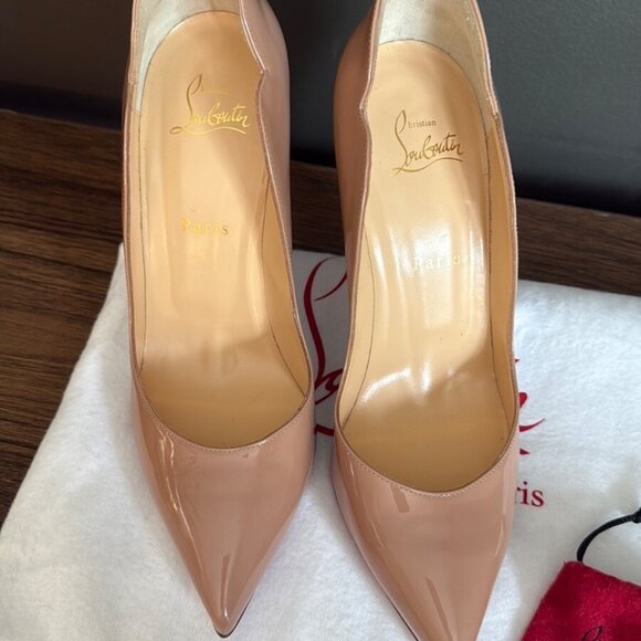 Christian Louboutins Hot Chick 100mm in Blush - Picture 3 of 11